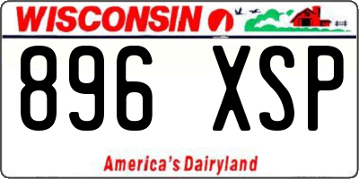 WI license plate 896XSP
