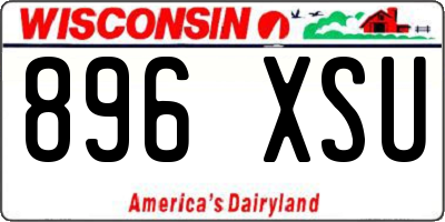 WI license plate 896XSU
