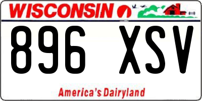 WI license plate 896XSV