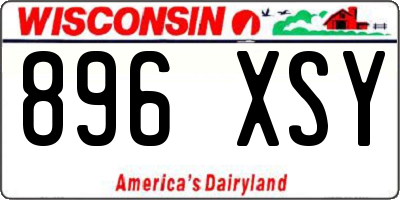 WI license plate 896XSY