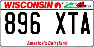 WI license plate 896XTA