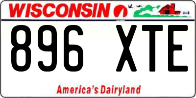 WI license plate 896XTE
