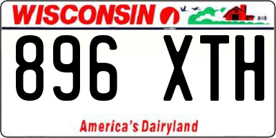 WI license plate 896XTH