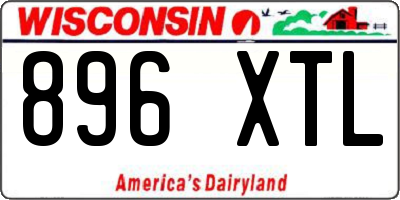 WI license plate 896XTL