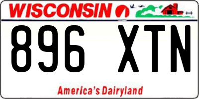 WI license plate 896XTN