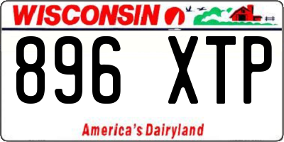 WI license plate 896XTP