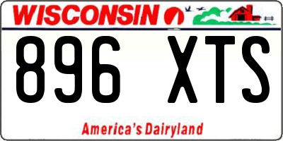 WI license plate 896XTS