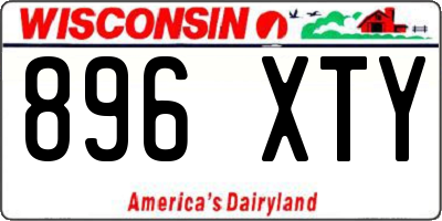 WI license plate 896XTY