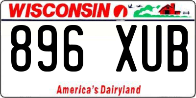 WI license plate 896XUB