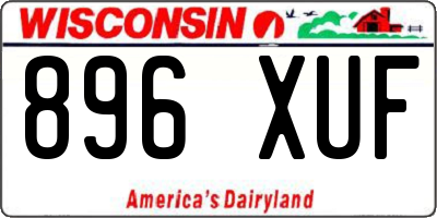 WI license plate 896XUF