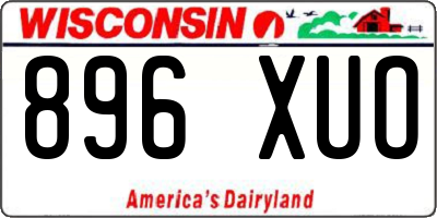 WI license plate 896XUO
