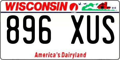 WI license plate 896XUS