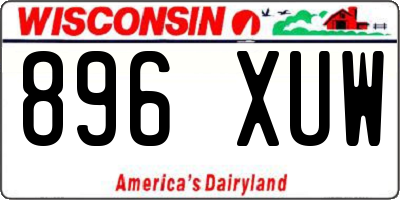 WI license plate 896XUW
