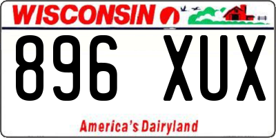 WI license plate 896XUX