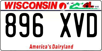 WI license plate 896XVD