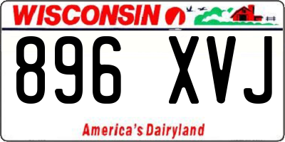 WI license plate 896XVJ