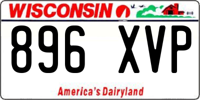 WI license plate 896XVP