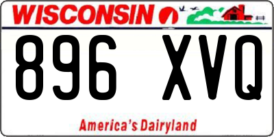 WI license plate 896XVQ