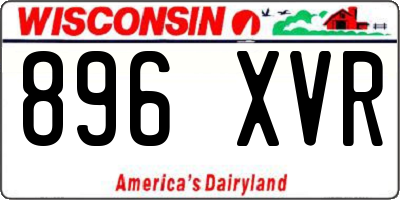 WI license plate 896XVR