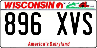 WI license plate 896XVS