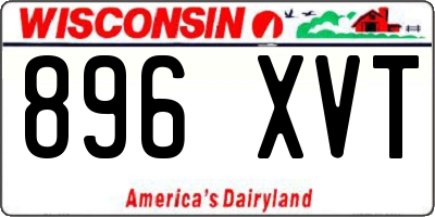 WI license plate 896XVT