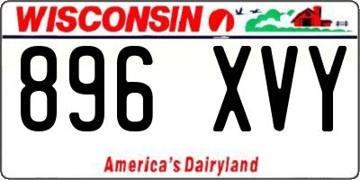 WI license plate 896XVY