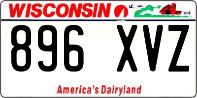 WI license plate 896XVZ