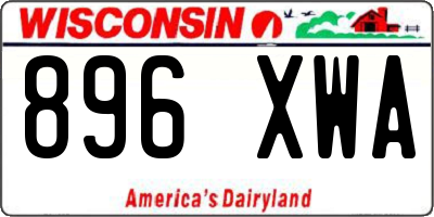 WI license plate 896XWA