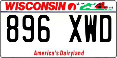 WI license plate 896XWD