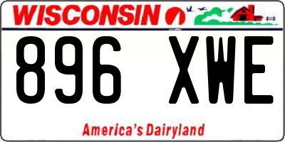 WI license plate 896XWE