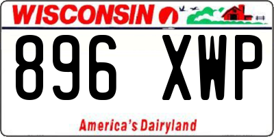 WI license plate 896XWP