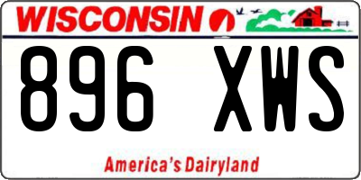 WI license plate 896XWS