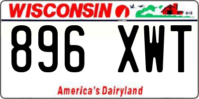 WI license plate 896XWT
