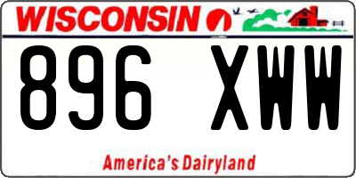 WI license plate 896XWW