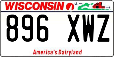 WI license plate 896XWZ