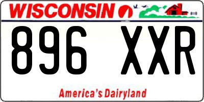 WI license plate 896XXR