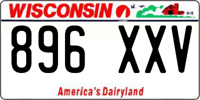 WI license plate 896XXV