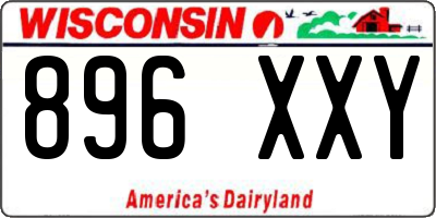 WI license plate 896XXY