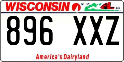WI license plate 896XXZ