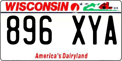 WI license plate 896XYA