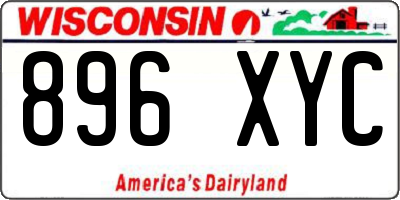 WI license plate 896XYC