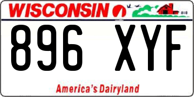 WI license plate 896XYF
