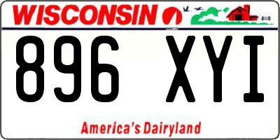 WI license plate 896XYI