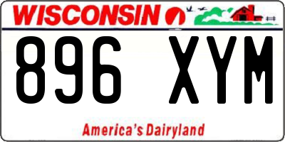 WI license plate 896XYM