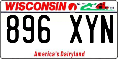 WI license plate 896XYN