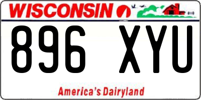 WI license plate 896XYU