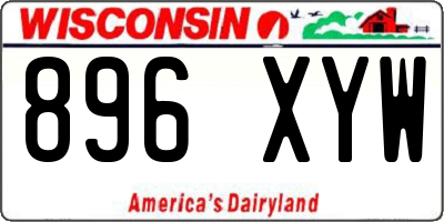 WI license plate 896XYW