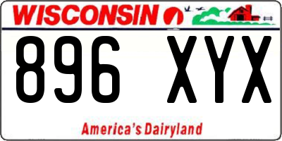 WI license plate 896XYX