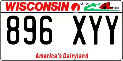 WI license plate 896XYY