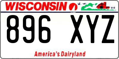 WI license plate 896XYZ